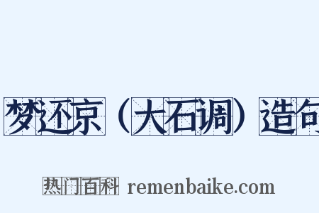 梦还京（大石调）造句是什么意思的图片